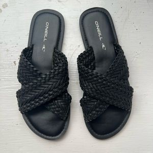 O'NEILL PALM SPRINGS SANDALS BLACK SIZE 8